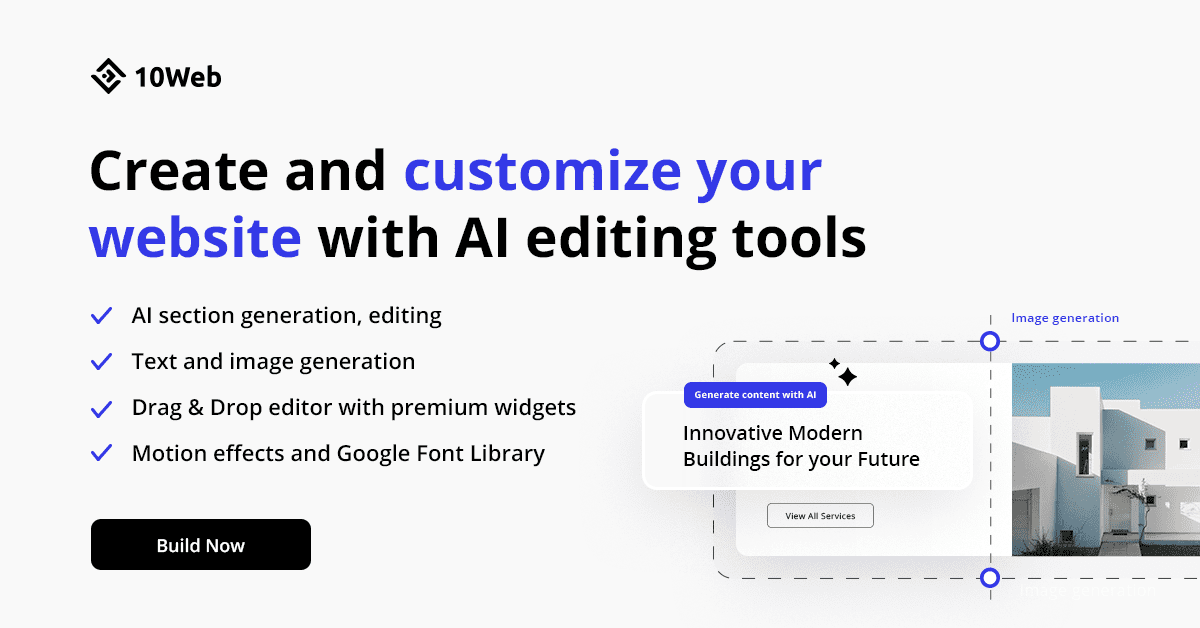 WordPress AI - 10web